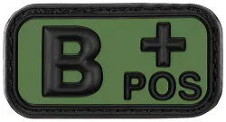 Klettabzeichen, schwarz-oliv, Blutgruppe 
