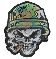 Klettabzeichen Skull Vietnam - color