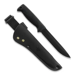 Peltonen Knives - M95 Ranger Puukko schwarz, PTFE Teflon, Lederscheide (schwarz)