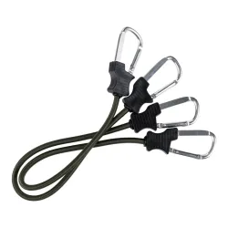 Gummispannseil mit Karabinerhaken 60 cm oliv (2er Set)