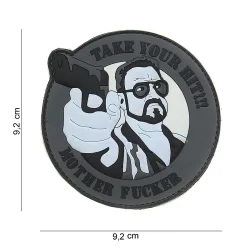 Klettabzeichen Take Your Hit - grau