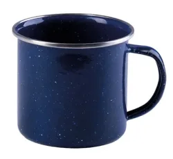 Emaille-Tasse Western, blau, ca. 680 ml
