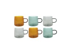 Tavola, Unsere Neuheiten, Tavola Becher aus farbigem Borosglas mit Henkel 500ml 6 Stk., Produkte & Wohnen