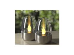 FS-STAR - Solar Tischlampe Edelstahl, One Size