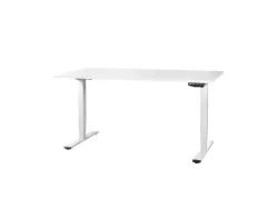 CONTINI, Unsere Neuheiten, Contini höhenverstellbarer Bürotisch 1.4x0.8m weiss / Gestell weiss RAL9016, Produkte & Wohnen