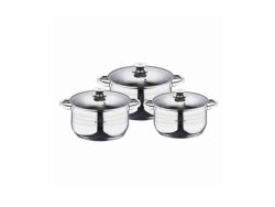 Berlinger - 6-teiliges Topfset Edelstahl Gourmet Line, One Size, Silber