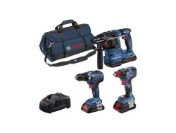 Bosch Professional, Unsere Neuheiten, Bosch 3Tool Kit GSR 18V-55+ GDX 18V-200+ GBH 18V-22+ 3 x 4.0Ah (PC)+ GAL 1880CV (C), Produkte & Wohnen