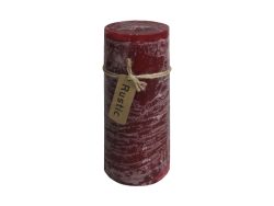 FS-STAR - Kerze Rustic 7 x 18 cm bordeaux, One Size