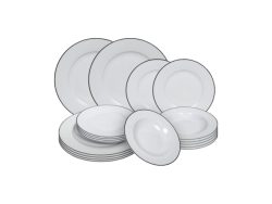 Tavola, Küchenbedarf, Tavola Geschirrset 18teilig white/black, Produkte & Wohnen