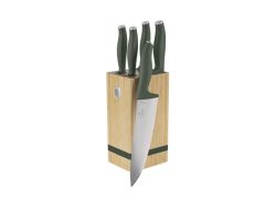 Berlinger - 6-teiliges Messerset mit Messerblock Matte Green Collection