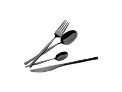 Berlinger, Küchenbedarf, Berlinger Haus 24 teiliges Besteckset breit Matte Black Collection, Produkte & Wohnen