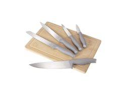 Berlinger, Küchenbedarf, Berlinger Haus 6-teiliges Messerset mit Bambus Schneidebrett matt Taupe Collection, Produkte & Wohnen