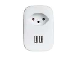 Ekström, Stecker & Kupplungen, Ekström Steckdosenadapter mit USB-Ladeanschluss weiss, Produkte & Wohnen