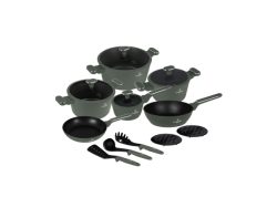 Berlinger, Küchenbedarf, Berlinger Haus 15-teiliges Kochgeschirr-Set Matte Green Collection, Produkte & Wohnen