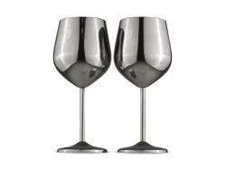 Berlinger - Edelstahl Weingläser 2 Stück Matte Black Collection, One Size