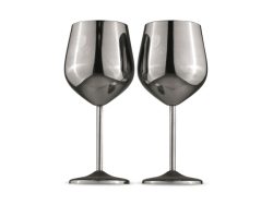 Berlinger - Edelstahl Weingläser 2 Stück Matte Black Collection, One Size