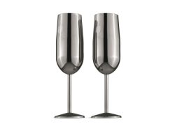 Berlinger, Küchenbedarf, Berlinger Haus Edelstahl Sektgläser 2 Stück Matte Black Collection, Produkte & Wohnen
