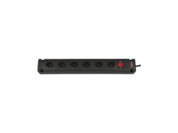 Brennenstuhl 1150652316 Steckdosenleiste mit Schalter 6fach Schwarz CH-Stecker 1 St.