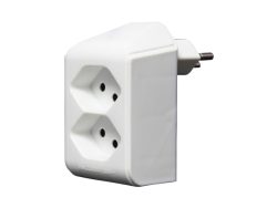 BRENNENSTUHL - Abzweigstecker 2-fach drehbar bis 300° ohne Aufhänger, 15cm