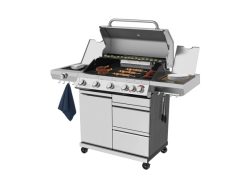 Mr. Grill - Gasgrill Expert 6 Brenner + Seitenbrenner Edelstahl, One Size