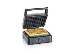 Severin WA 2125 Waffeleisen Kontrollleuchte Schwarz, Anthrazit