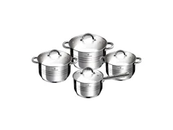 Blaumann, Küchenbedarf, Blaumann Kochtopf Set 6.5L/3.9L/2.9L/2.1L Edelstahl Gourmet Line, Produkte & Wohnen