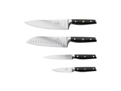 Berlinger, Küchenbedarf, Berlinger Haus 4-teiliges Messerset Black Silver Collection, Produkte & Wohnen
