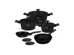 Berlinger, Küchenbedarf, Berlinger Haus 10-teiliges Kochgeschirr-Set Black Rose Collection, Produkte & Wohnen
