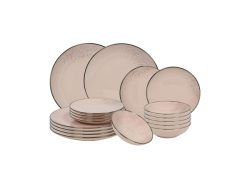 Tavola, Küchenbedarf, Tavola Geschirrset Lucca 18-teilig pink, Produkte & Wohnen