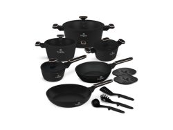 Berlinger, Küchenbedarf, Berlinger Haus 15-teiliges Kochgeschirr-Set PRO Black Rose Collection, Produkte & Wohnen