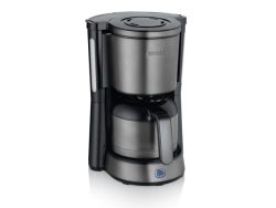 Severin 9343 Kaffeemaschine Stahl, Schwarz Fassungsvermögen Tassen=8 Timerfunktion, mit Filterkaffee-Funktion