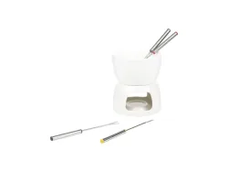 Schokoladenfondue-Set, Porzellan, inkl. 4 Gabeln