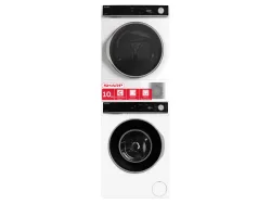 Sharp, Set Waschmaschine und Trockner, Sharp Waschturm 10kg Stockhorn Set Waschmaschine und Trockner,
