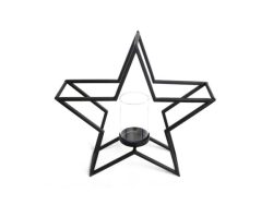 dameco, Weihnachten, dameco Kerzenhalter aus Metall schwarz, Produkte & Wohnen