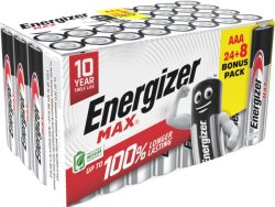 ENERGIZER Batterien Max E303711400 AAA/LR03 24+8 St&uuml;ck