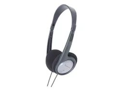 Panasonic RP-HT090 On Ear Kopfhörer kabelgebunden Grau Lautstärkeregelung TV