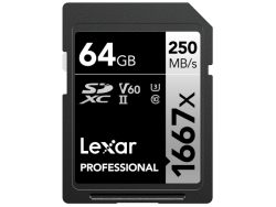 Lexar, SD Speicherkarten, Lexar 1667x UHS-II SDXC 64GB Silver, Produkte & Wohnen