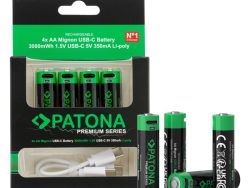 Patona, Akku NiMH Precharged, Patona Premium Akku 4x Micro AA USB-C, Produkte & Wohnen