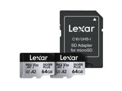 Lexar, microSD Speicherkarten, Lexar micro SDXC Silver Plus 2x64GB, Produkte & Wohnen