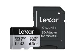 Lexar, microSD Speicherkarten, Lexar micro SDXC Silver Plus 64GB, Produkte & Wohnen