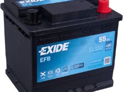 Exide, Fahrzeugbatterie,  Start-Stop EFB 12V/55Ah/540A LxBxH 207x175x190mm/B0/S:0, AUTO & BIKE, EL550