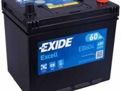 Exide, Fahrzeugbatterie,  Excell 12V/60Ah/480A LxBxH 230x173x222mm/B0/S:0, AUTO & BIKE, EB604