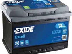Exide, Fahrzeugbatterie,  Excell 12V/74Ah/680A LxBxH 278x175x190mm/B13/S:0, AUTO & BIKE, EB740
