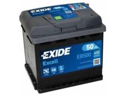 Exide, Fahrzeugbatterie,  Excell 12V/50Ah/450A LxBxH 207x175x190mm/B13/S:0, AUTO & BIKE, EB500