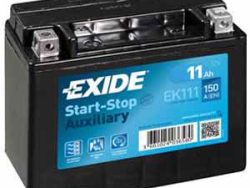 Exide, Fahrzeugbatterie,  Backup 12V/11Ah/150A LxBxH 150x90x130mm/B0/S:1, AUTO & BIKE, EK111