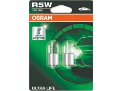OSRAM, Ersatzleuchtmittel,  Glühlampe ULTRA LIFE R5W 12V 5W BA15s, AUTO & BIKE, 5007ULT-02B