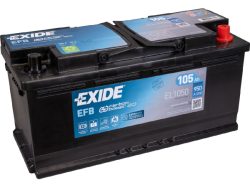 Exide, Fahrzeugbatterie,  Start-Stop EFB 12V/105Ah/950A LxBxH 392x175x190mm/B13/S:0, AUTO & BIKE, EL1050
