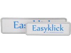 Easyklick, Kennzeichenhalter,  Nummerrahmen Set chrom, satiniert, langformat, AUTO & BIKE, KR-15702000