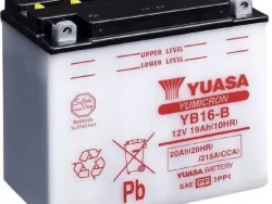 YUASA, Fahrzeugbatterie, Yumicron 12V/19Ah/215A LxBxH: 175 // 100 // 155 // S:1, AUTO & BIKE, YB16-B