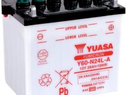 YUASA, Fahrzeugbatterie, Yumicron 12V/29.5Ah/241A LxBxH: 184 // 124 // 175 // S:0, AUTO & BIKE, Y60-N24L-A